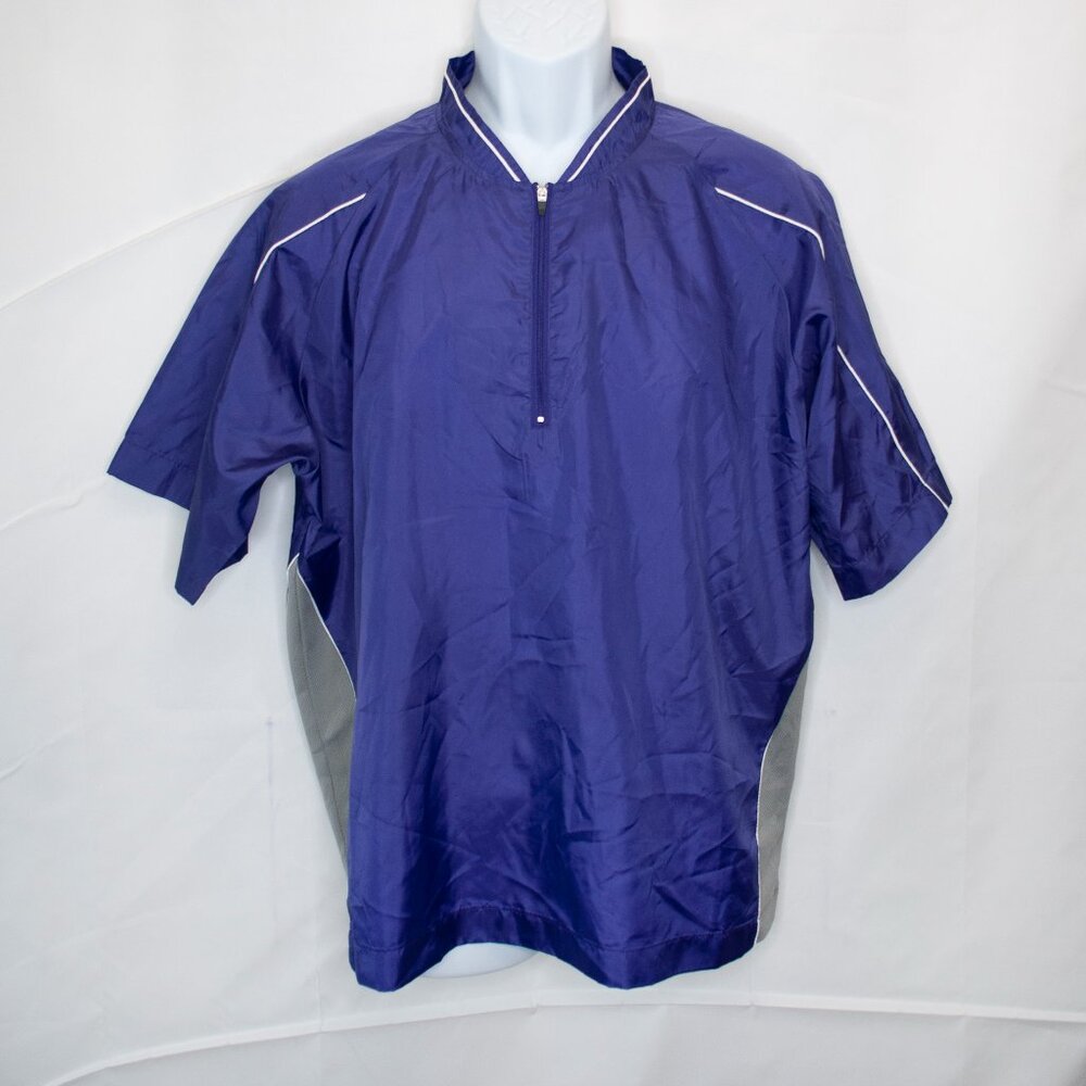 Mizuno Baseball Warm Up Wind Shirt Mens Small S Purple Hitting Batting Top PP28
